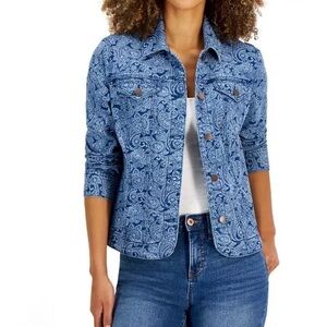 Charter Club paisley denim jacket